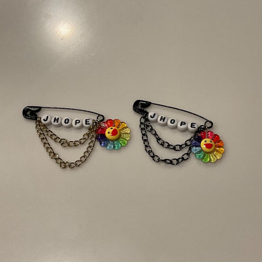 BTS JHope Safety Pins with Chains