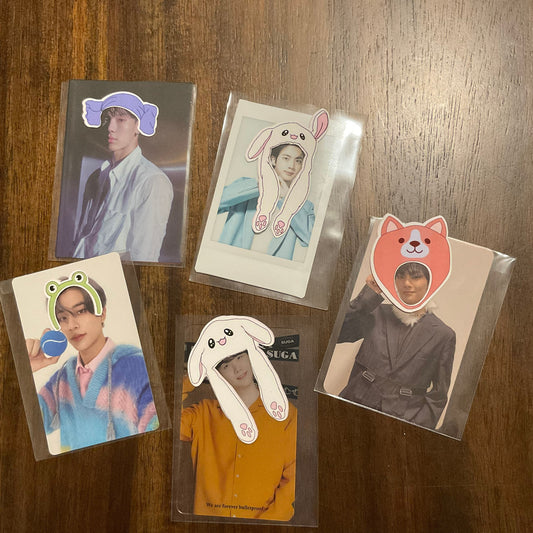 BTS “As seen on Run BTS” hat sticker sheet