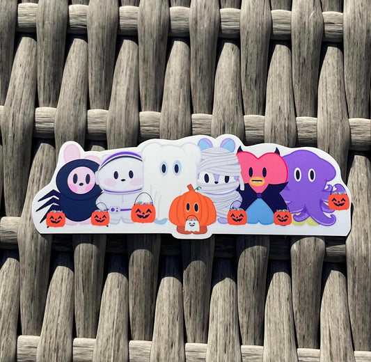BT21 Spooky friends stickers and sticker sheet
