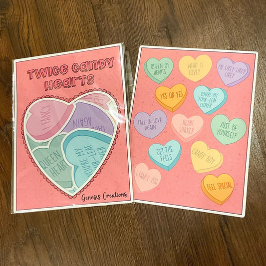 Twice Candy Hearts Sticker set