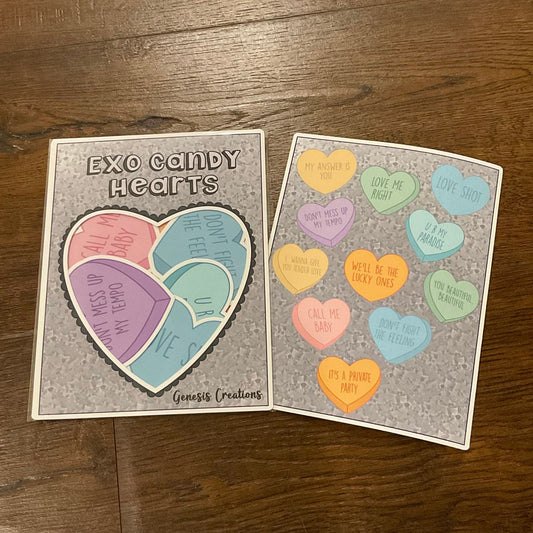 Exo Candy Hearts Sticker set