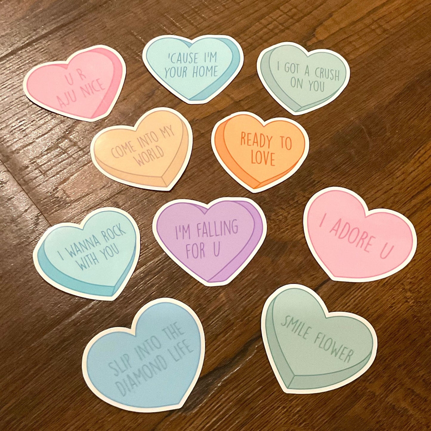 Seventeen Candy Hearts Sticker set
