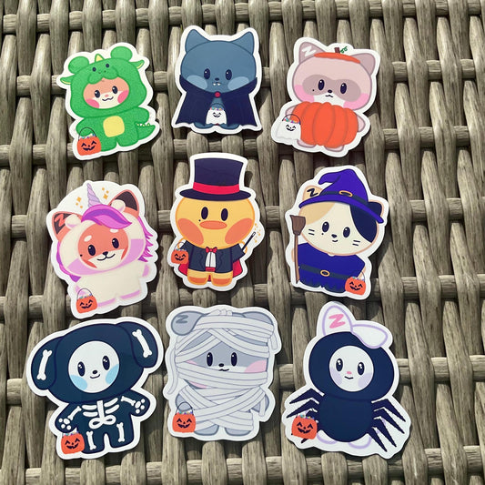 Zeroni Spooky Friends stickers and sticker sheet