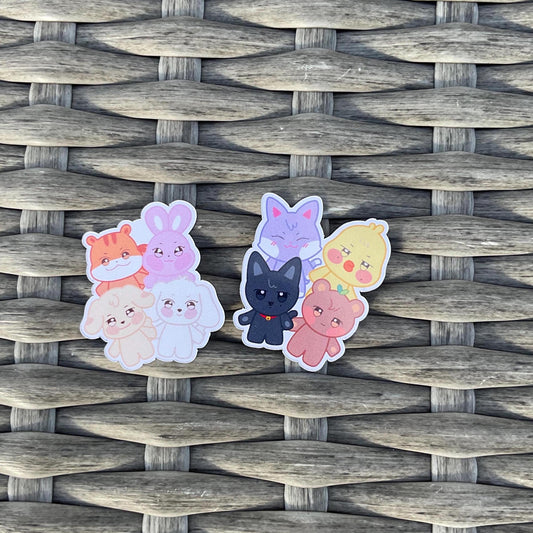kpop character magnets and mini magnet pack