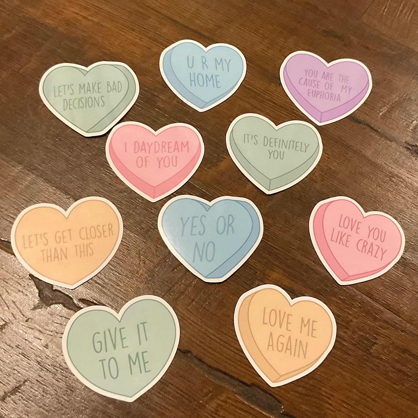 BTS Candy Heart Sticker set