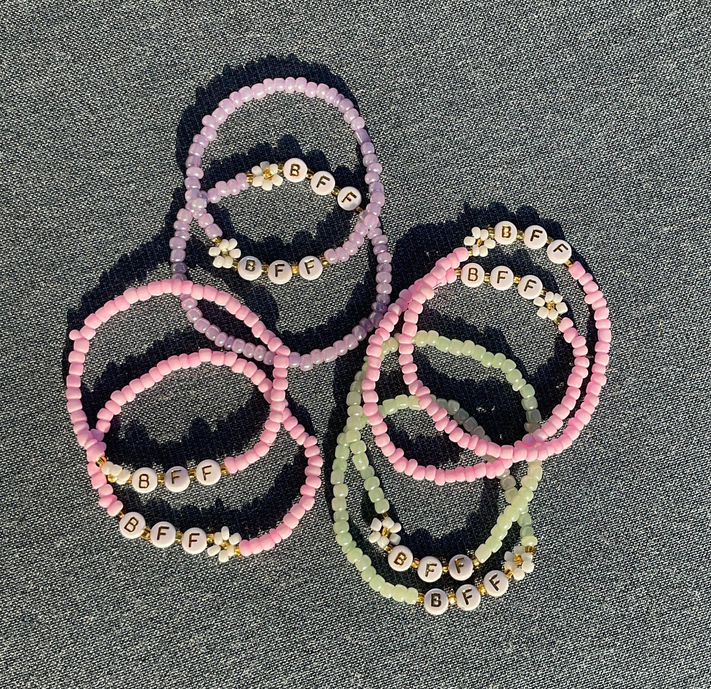 BFF Matching Beaded Bracelet Set