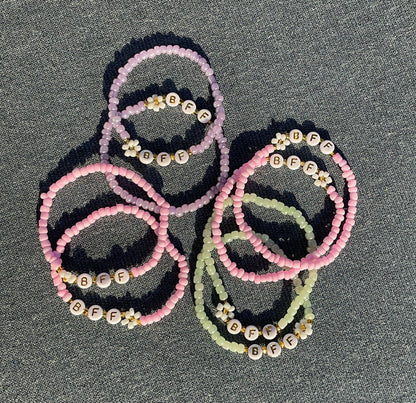 BFF Matching Beaded Bracelet Set
