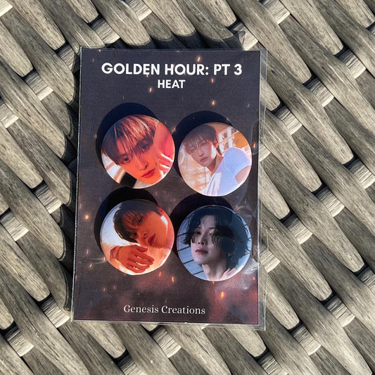 Golden Hour Pt. 3 mini button sets | Ateez