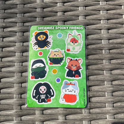 Dreamiez Spooky Friends stickers and sticker sheet