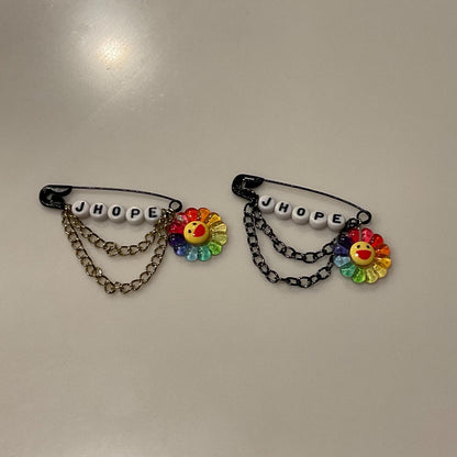 BTS JHope Safety Pins with Chains