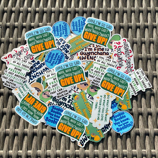 kpop themed stickers (TXT, NCT, Jackson Wang, Eric Nam, ZB1,BTOB)