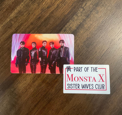 Monsta X member “Sister Wives Club” sticker