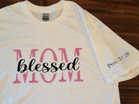 Blessed Mom t-shirt with bible verse