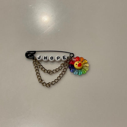 BTS JHope Safety Pins with Chains