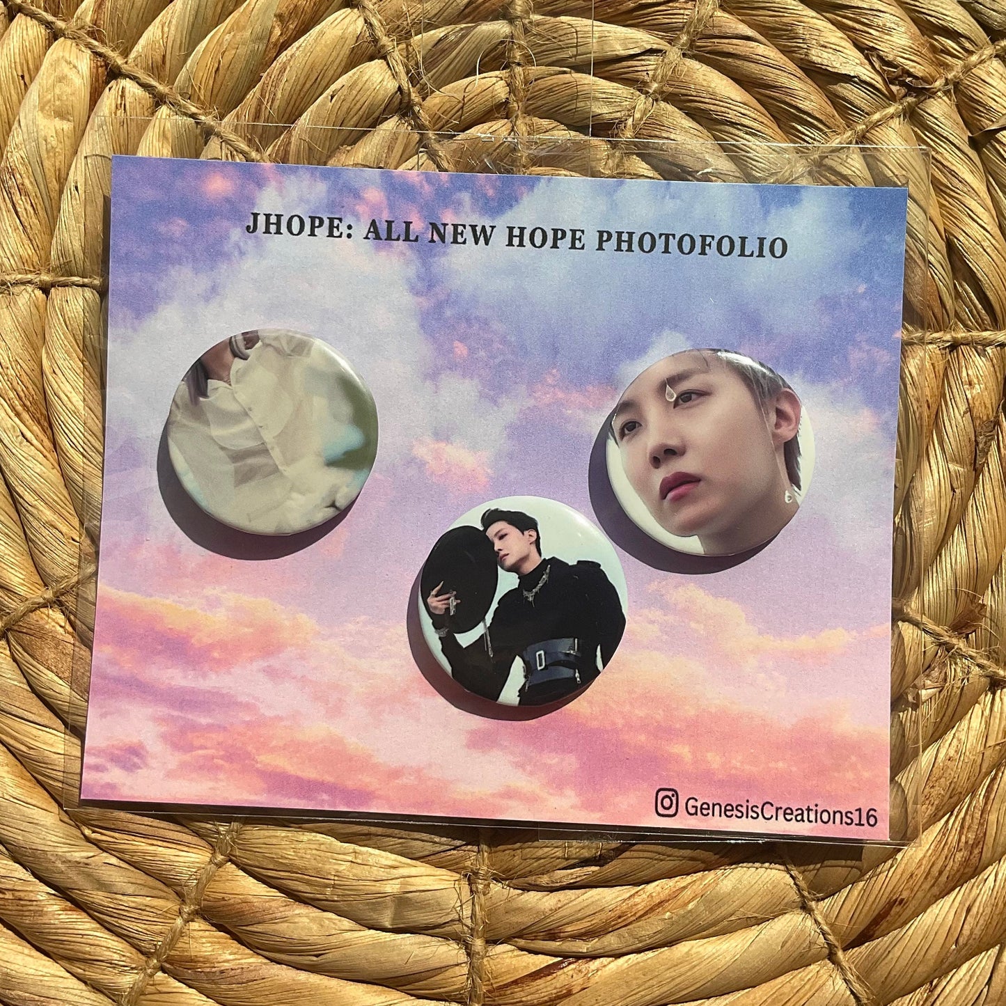 BTS group and individual button sets