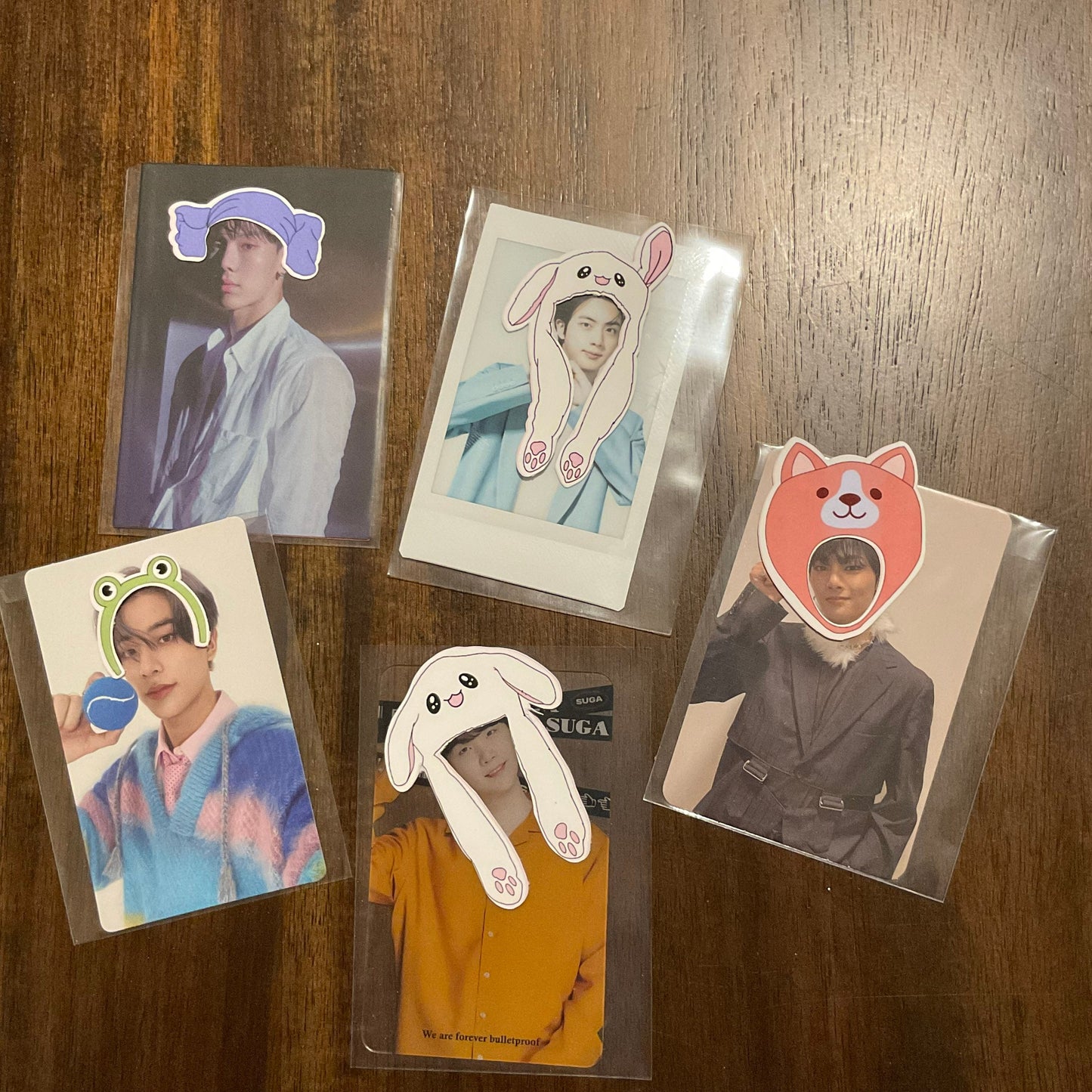 BTS “As seen on Run BTS” hat sticker sheet