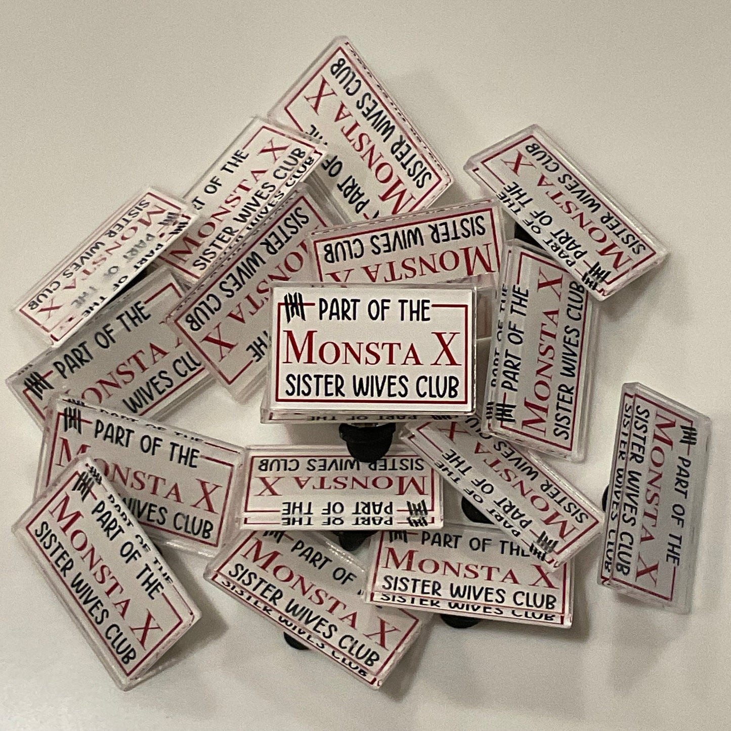Monsta X Sister Wives Club acrylic pins