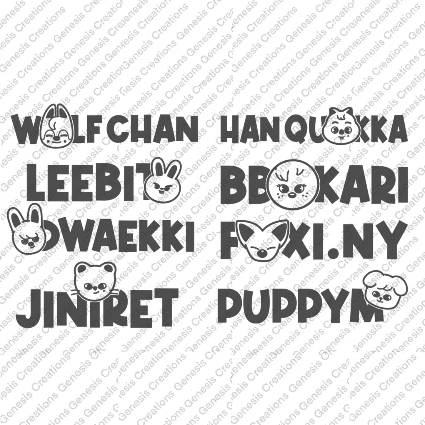 Stray Kids | Skzoo characters and names shirts