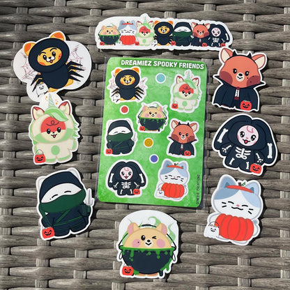 Dreamiez Spooky Friends stickers and sticker sheet