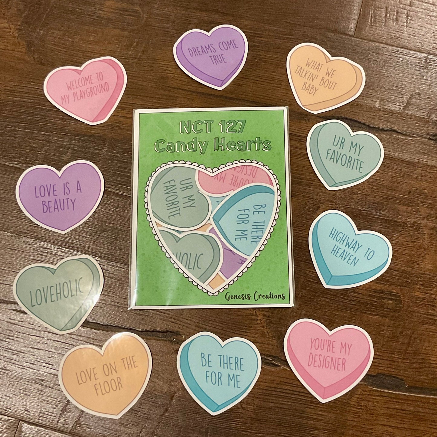 NCT 127 Candy Hearts Sticker set