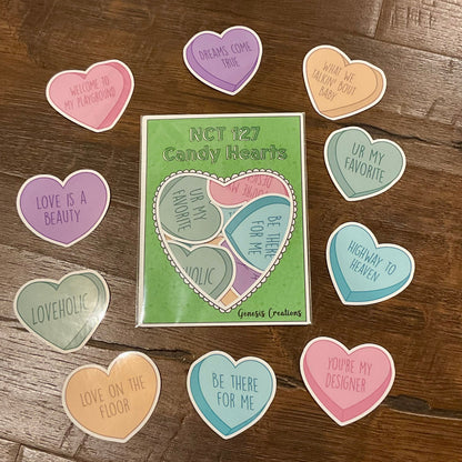 NCT 127 Candy Hearts Sticker set