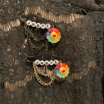 BTS JHope Safety Pins with Chains
