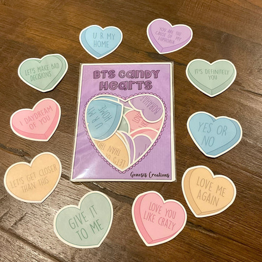 BTS Candy Heart Sticker set