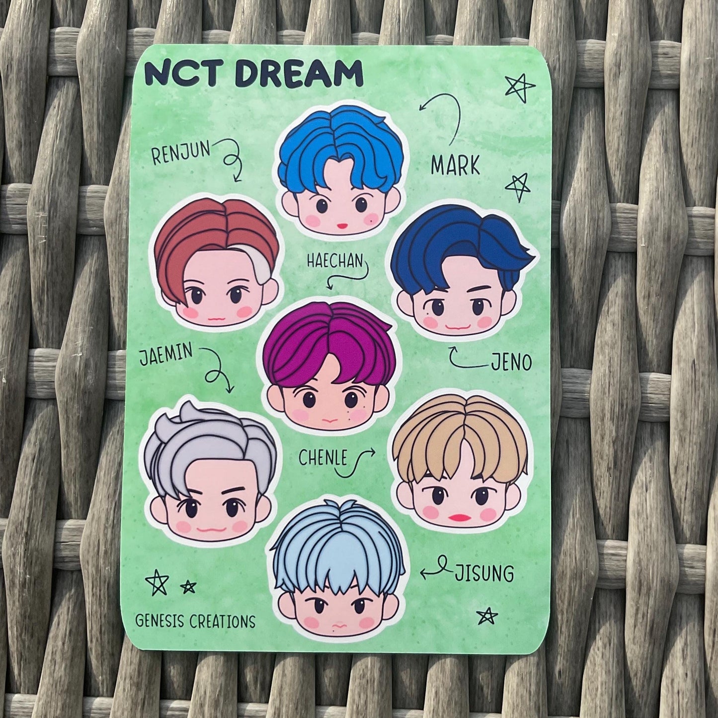 NCT Zone character sticker sheets