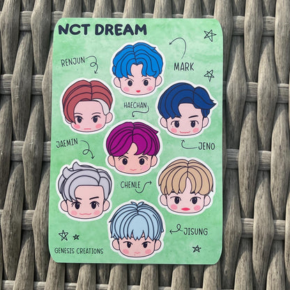 NCT Zone character sticker sheets