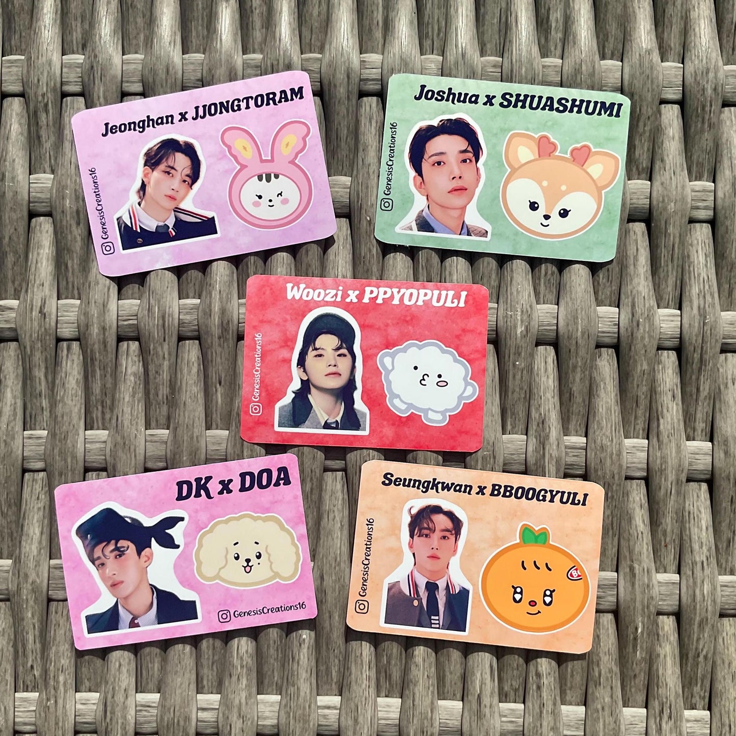 Seventeen x MINITEEN mini sticker sheets