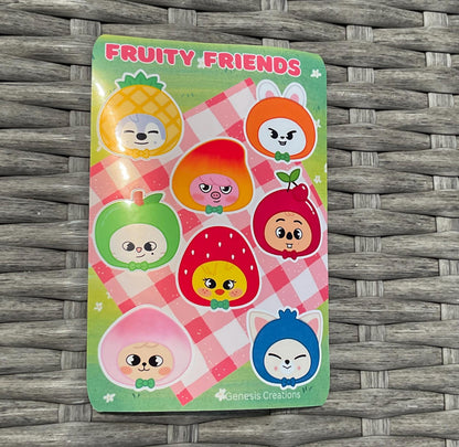 Stray Kids | SKZOO Fruity Friends stickers and sticker sheet
