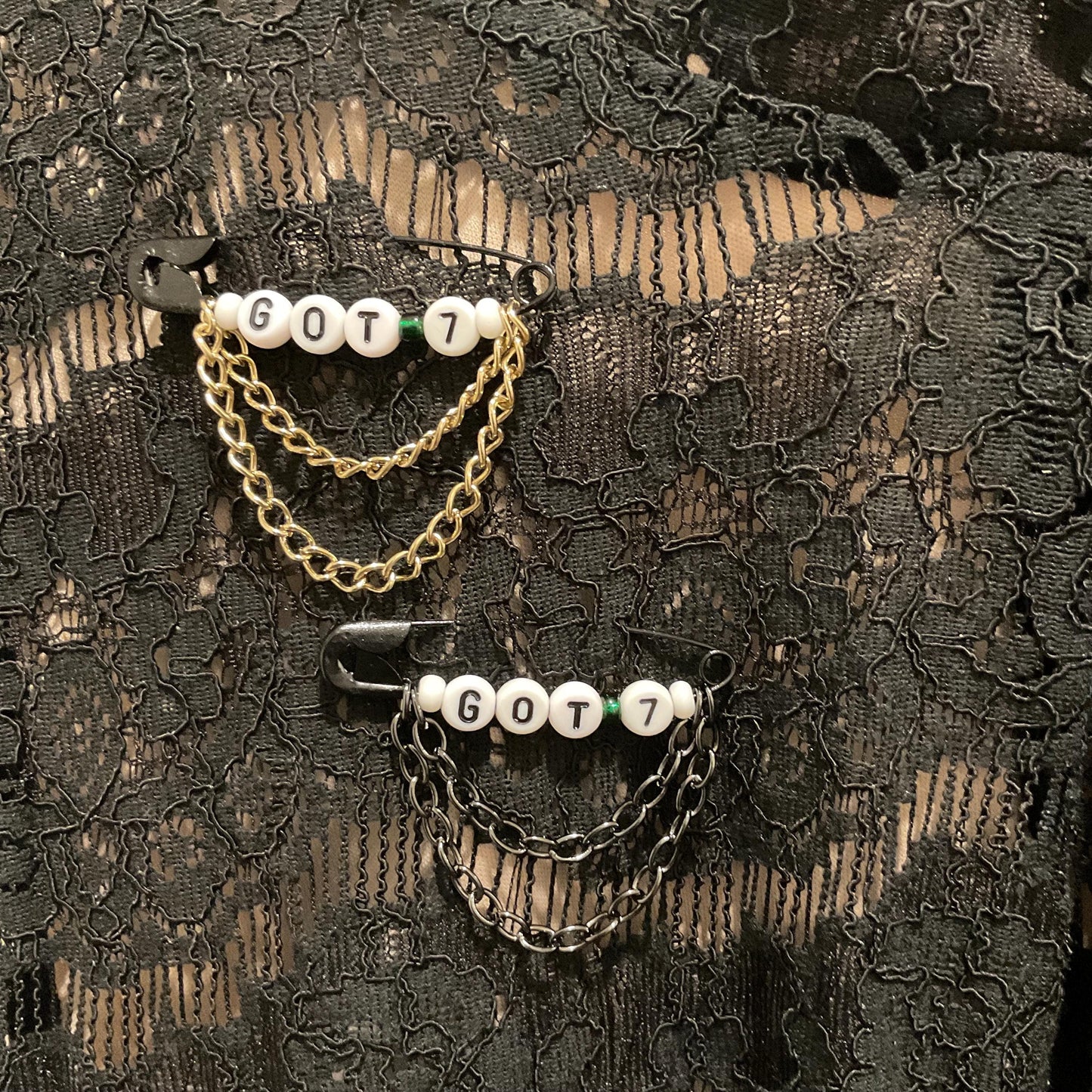 Kpop | GOT7 Safety Pins with Chains