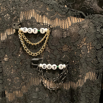 Kpop | GOT7 Safety Pins with Chains