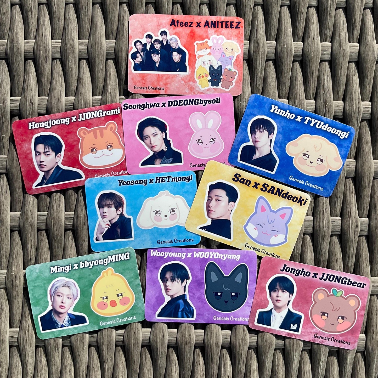 Ateez x ANITEEZ mini sticker sheets