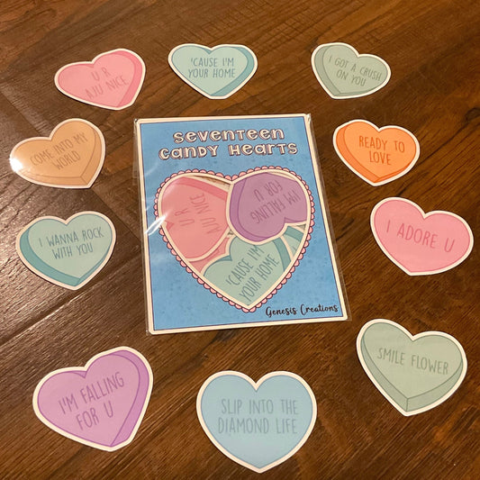 Seventeen Candy Hearts Sticker set