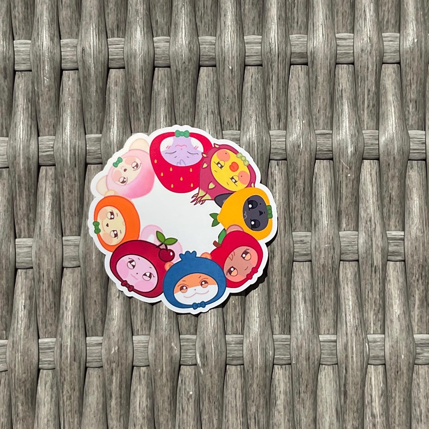 Ateez | Aniteez Fruity Friends stickers and sticker sheet