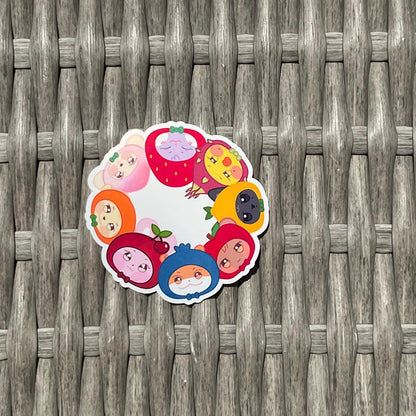 Ateez | Aniteez Fruity Friends stickers and sticker sheet