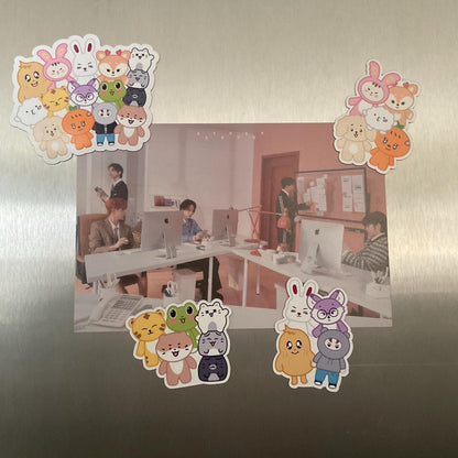 kpop character magnets and mini magnet pack