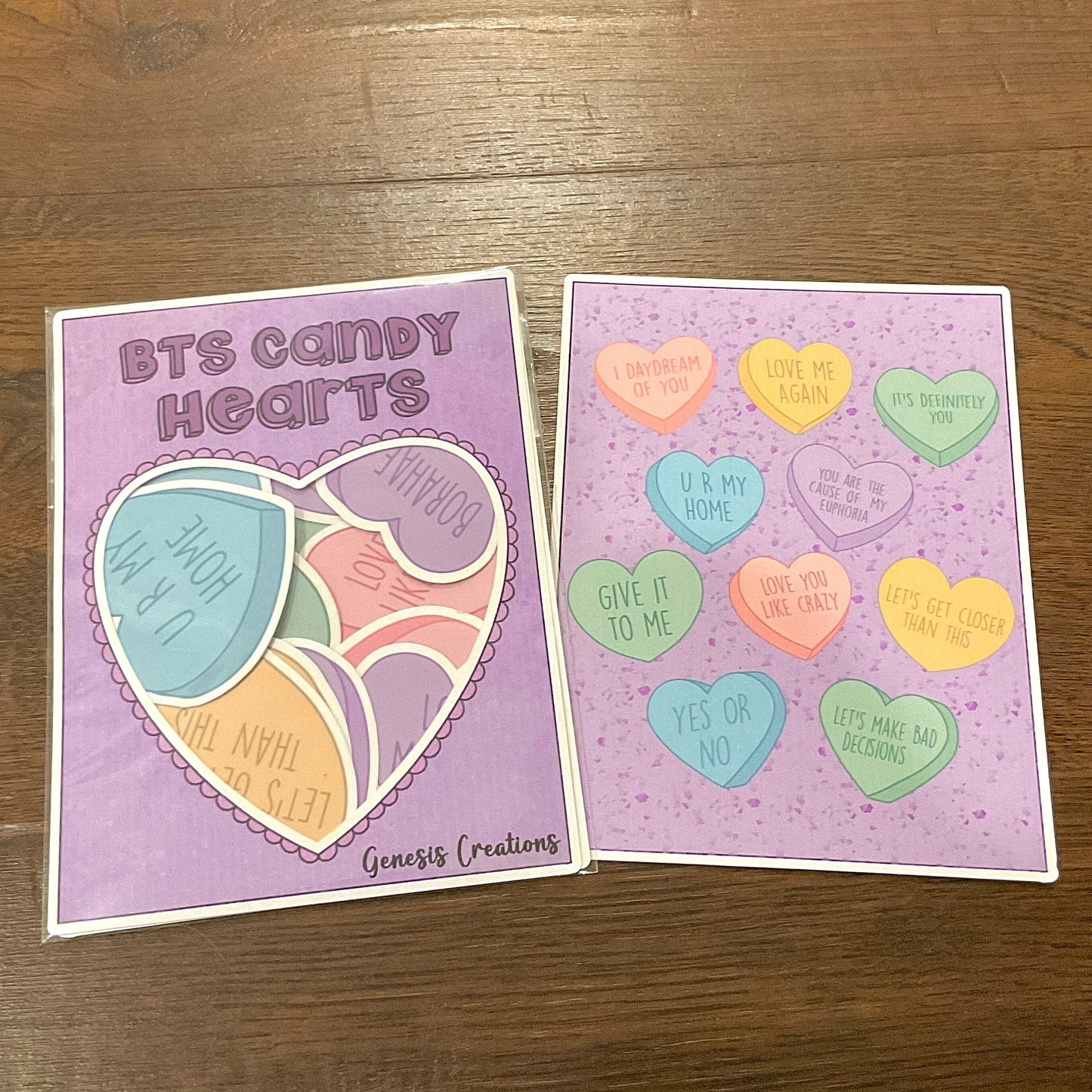 BTS Candy Heart Sticker set