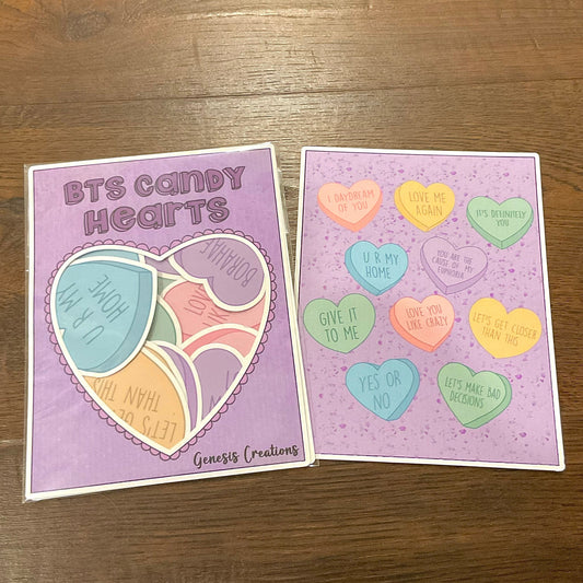 BTS Candy Heart Sticker set