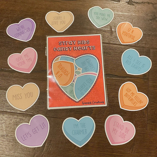Stray Kids Candy Heart Sticker set