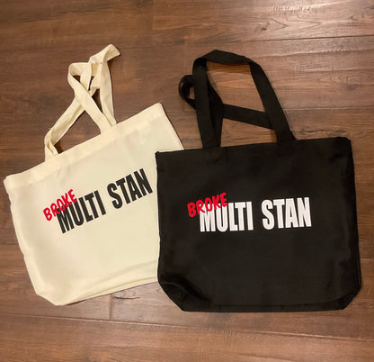 Kpop (Broke) Multi Stan polyester Tote Bag