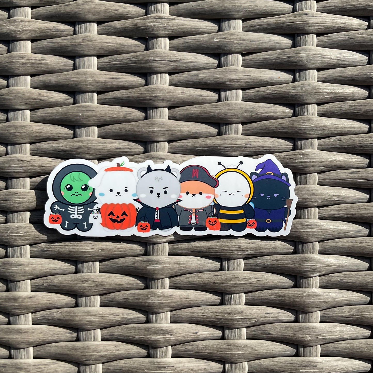 Monmungchi X Spooky Friends stickers and sticker sheet