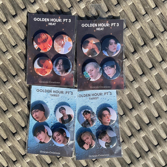 Golden Hour Pt. 3 mini button sets | Ateez