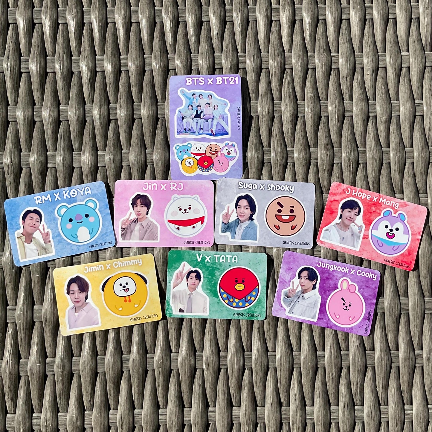 BTS x BT21 mini sticker sheets