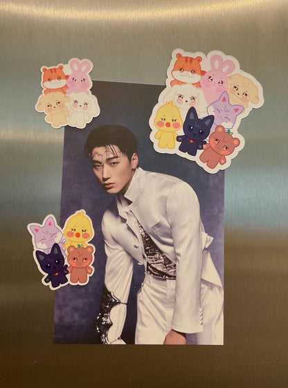 kpop character magnets and mini magnet pack