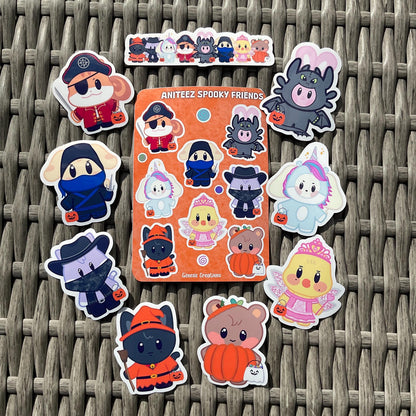 Aniteez Spooky Friends Stickers and Sticker sheet