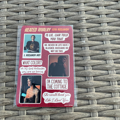Heated Rivalry Sticker sheets