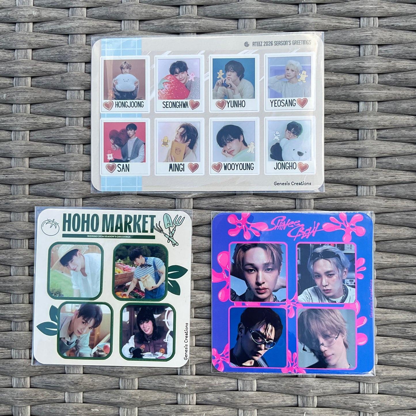kpop Season's Greetings sticker sheets
