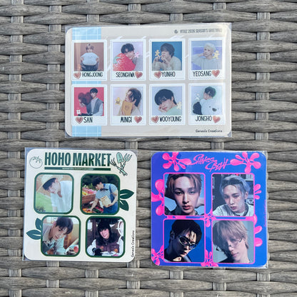 kpop Season's Greetings sticker sheets
